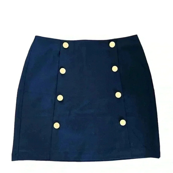 ✨✨Host Pick✨✨Loft Outlet New With Tags Sailor Style Skirt with Gold Buttons - Picture 1 of 6